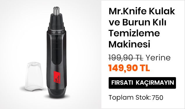 Mr.Knife Kulak ve Burun Kılı Temizleme Makinesi 199,90 TL Yerine 149,90 TL