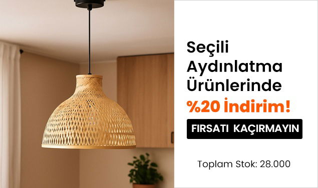 Seçili Aydınlatma Ürünlerinde %20 İndirim