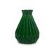 Carmen Soft Küçük Tırtıklı Vazo - Yeşil - 17x13 cm