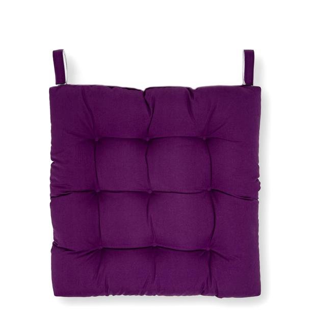  Iris Home Sandalye Minderi - Mürdüm - 43x43 cm