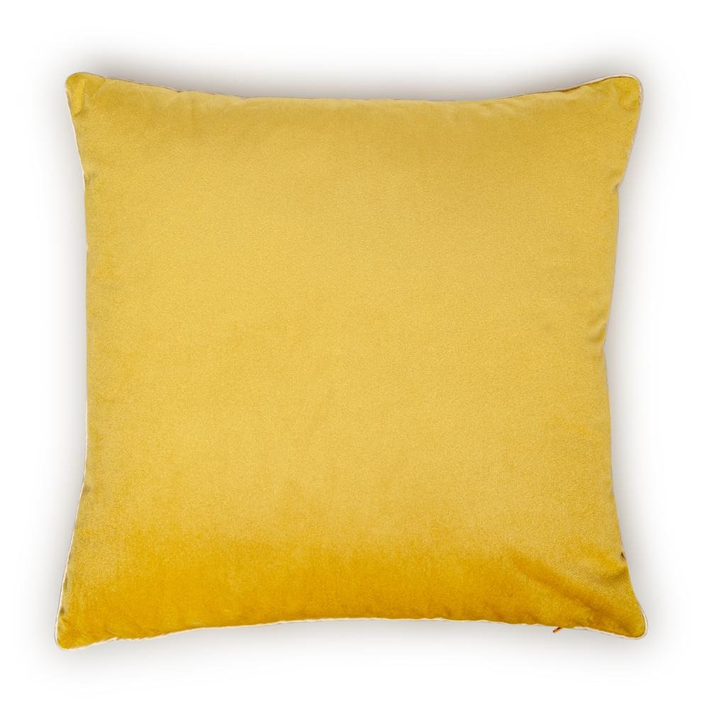  Cynthia Kadife Kırlent 43x43 cm - Limon Sarısı