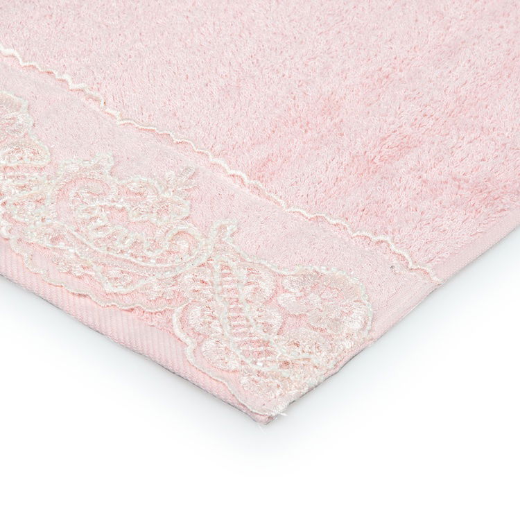  Altınbaşak Margarete Exclusive Bambu 3'lü Havlu Seti - Pembe