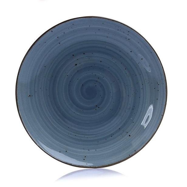  Tulu Porselen Servis Tabağı - Reactive Turkuaz / 24 cm