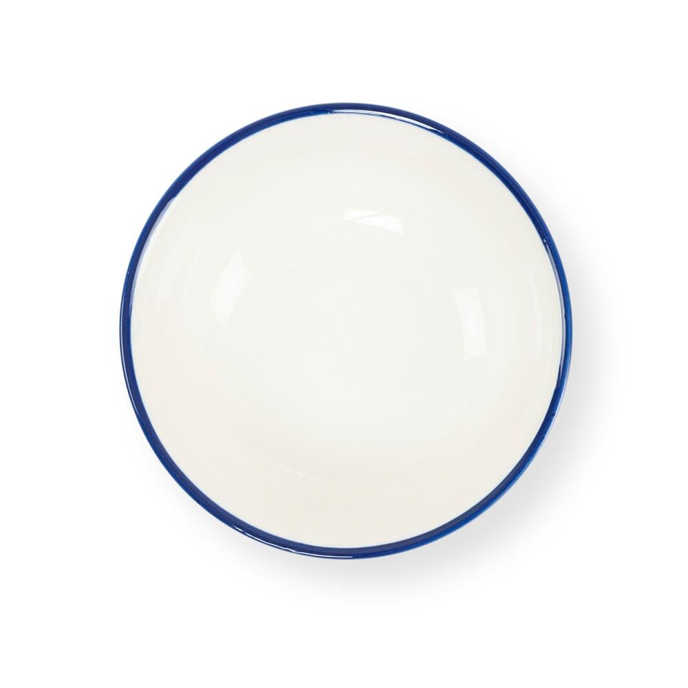  Tulu Porselen KL14 Kase - Beyaz / Mavi - 14 cm