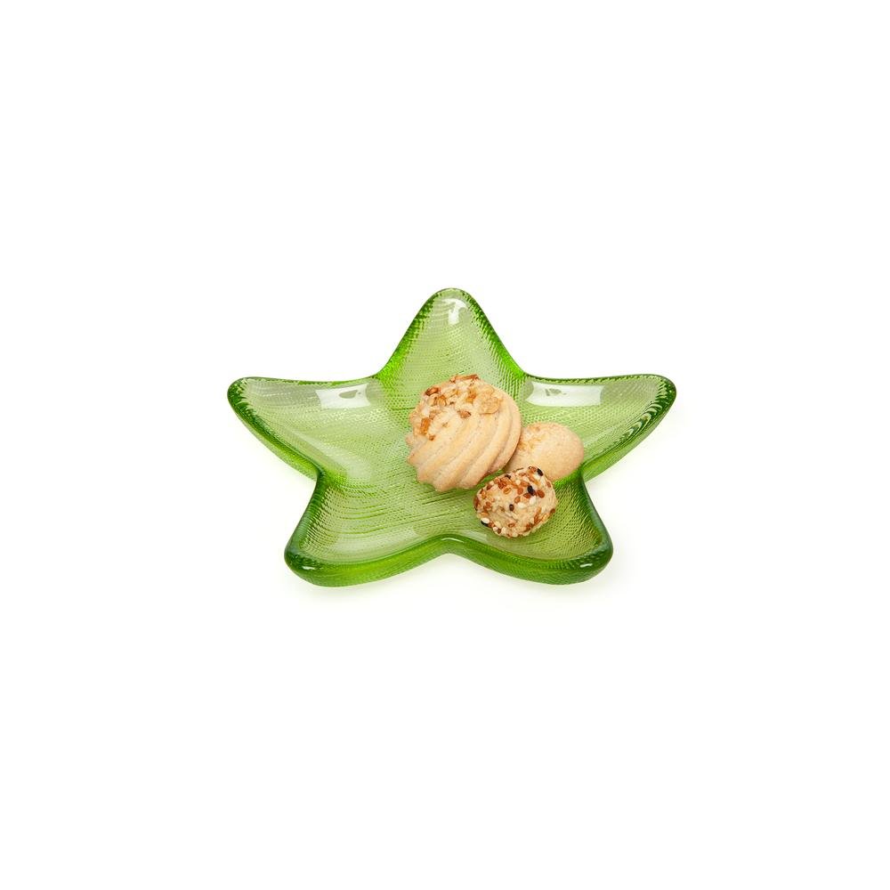  Evabella Astra Yıldız 1 Parça Tabak (Yeşil) - 17 cm