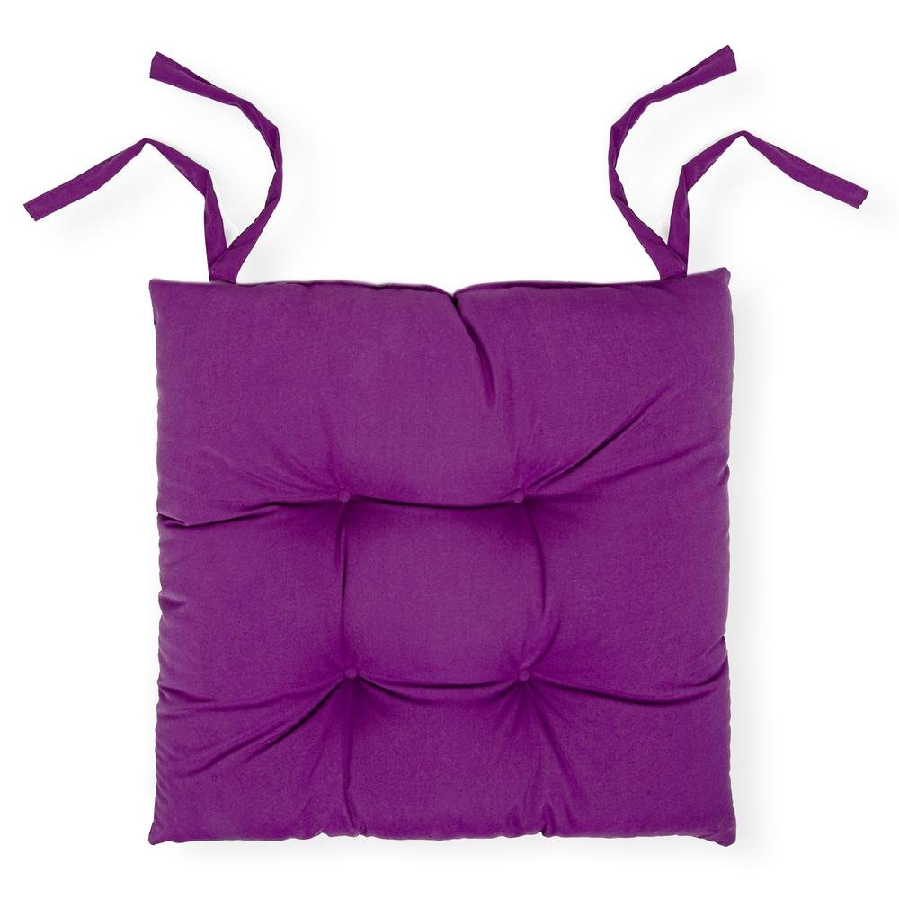  Iris Home Sandalye Minderi - Mürdüm - 40x40 cm