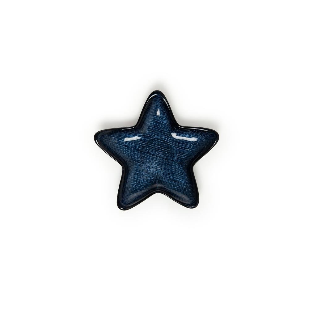  Evabella Astra Yıldız 1 Parça Tabak (Lacivert) - 17 cm