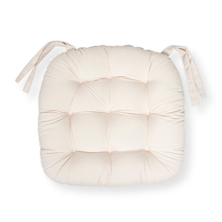  Iris Home Oval Sandalye Minderi - Krem - 40x40 cm
