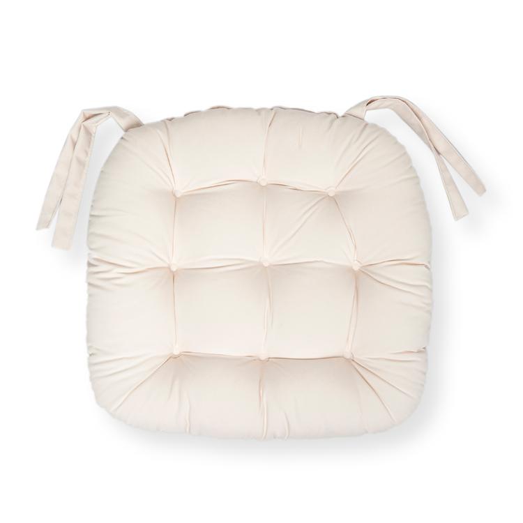  Iris Home Oval Sandalye Minderi - Krem - 40x40 cm