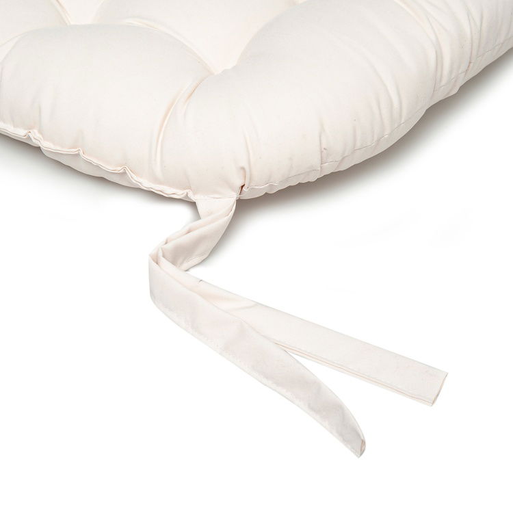  Iris Home Oval Sandalye Minderi - Krem - 40x40 cm