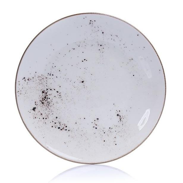  Tulu Porselen 1 Parça Servis Tabağı - Reactive Krem / 24 cm