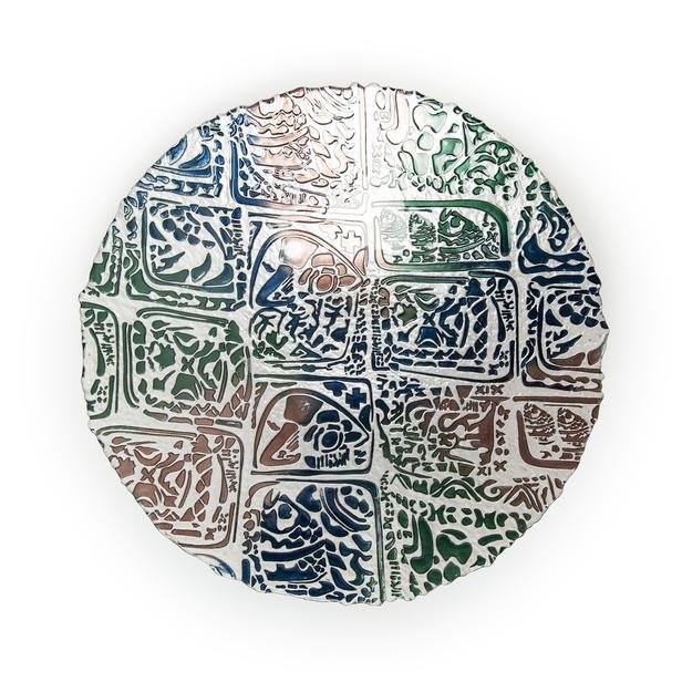  Q-Art Antika Dekoratif Tabak-40 cm