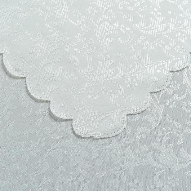  Cynthia Ruby Dertsiz Dilimli Masa Örtüsü (Beyaz) - 150x200 cm