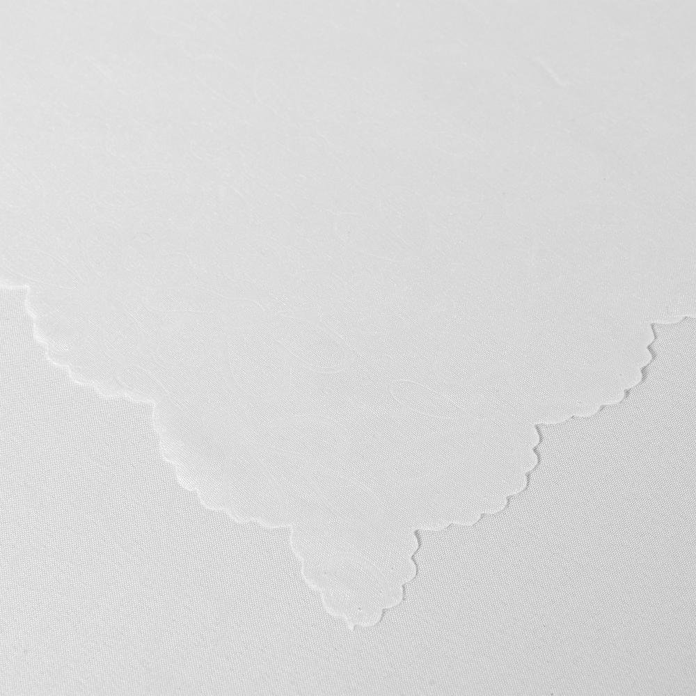  Tropik Home Gofre Embossed Masa Örtüsü - 150x150 cm - Beyaz