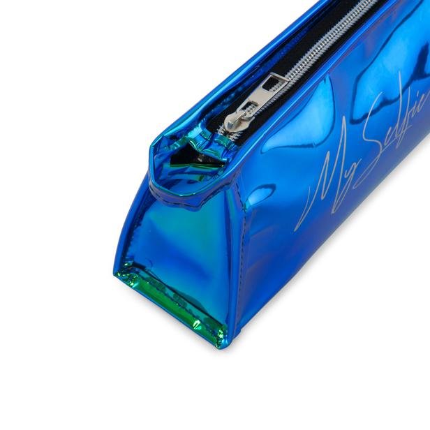  MMC Ayna Hologram Biyeli Kozmetik Çantası - Mavisi