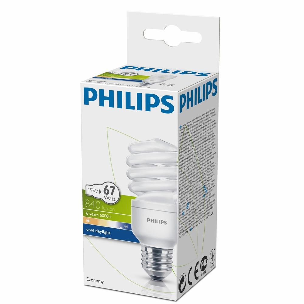  Philips Burgu Economy 15W E27 Ampul - Beyaz Işık