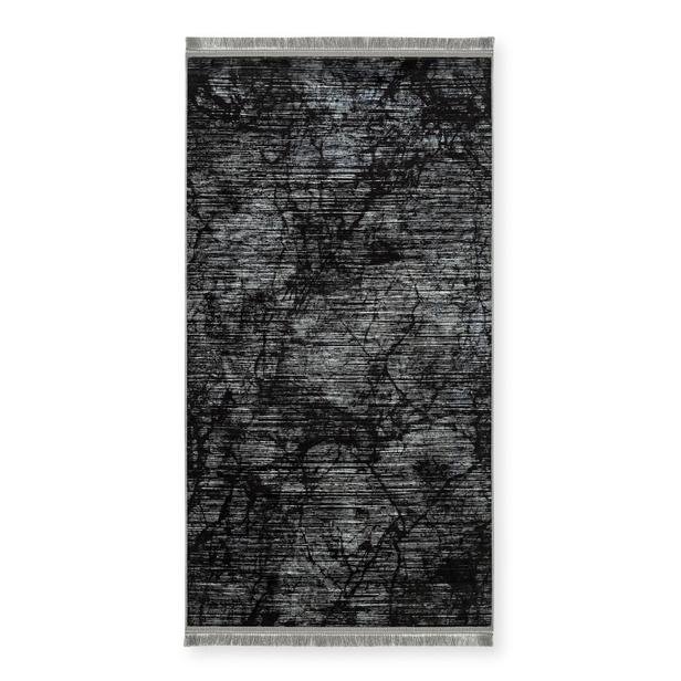  Giz Home Velvet Halı - Antrasit - 80x150 cm