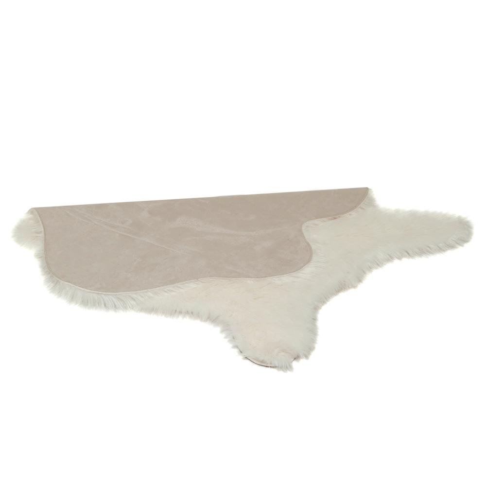  Nuvomon Uzun Tüylü Post Halı 90x120 cm - Beyaz