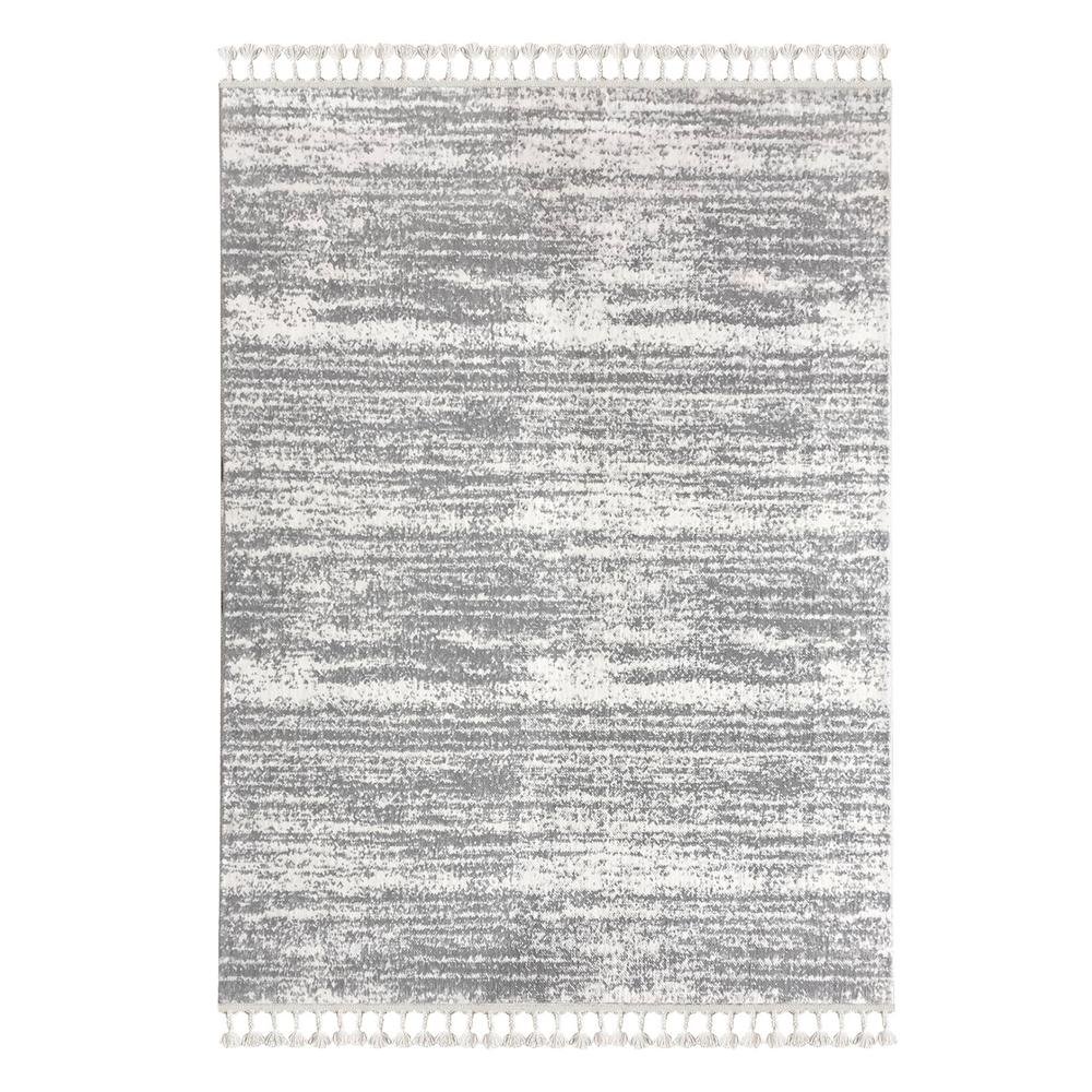 Payidar Moroccan Shaggy Halı - Beyaz / Gri - 120x180 cm