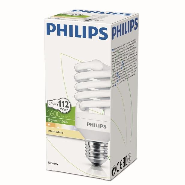  Philips Burgu Economy 23W E27 Ampul - Sarı Işık