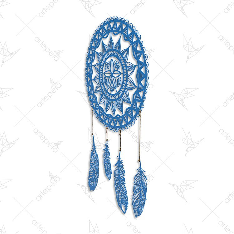  Artepera APT121 Dreamcatcher Metal Tablo ( İstanbul Mavisi ) - 49x49 cm