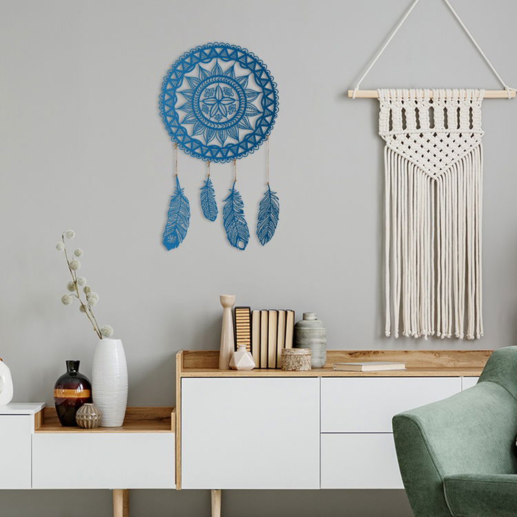  Artepera APT121 Dreamcatcher Metal Tablo ( İstanbul Mavisi ) - 49x49 cm
