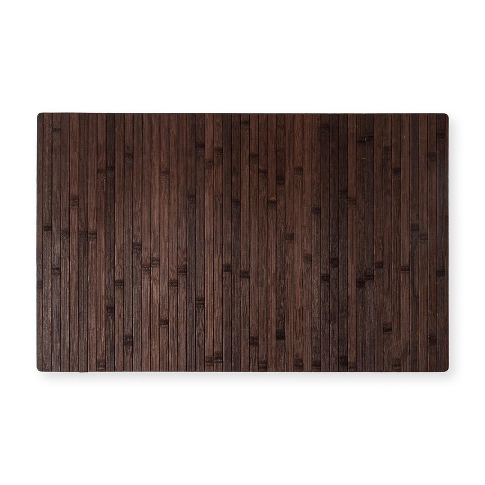  Lorin Ha1090 Bambu Kaymaz Tabanlı Paspas (Koyu Kahverengi) - 50x80 cm