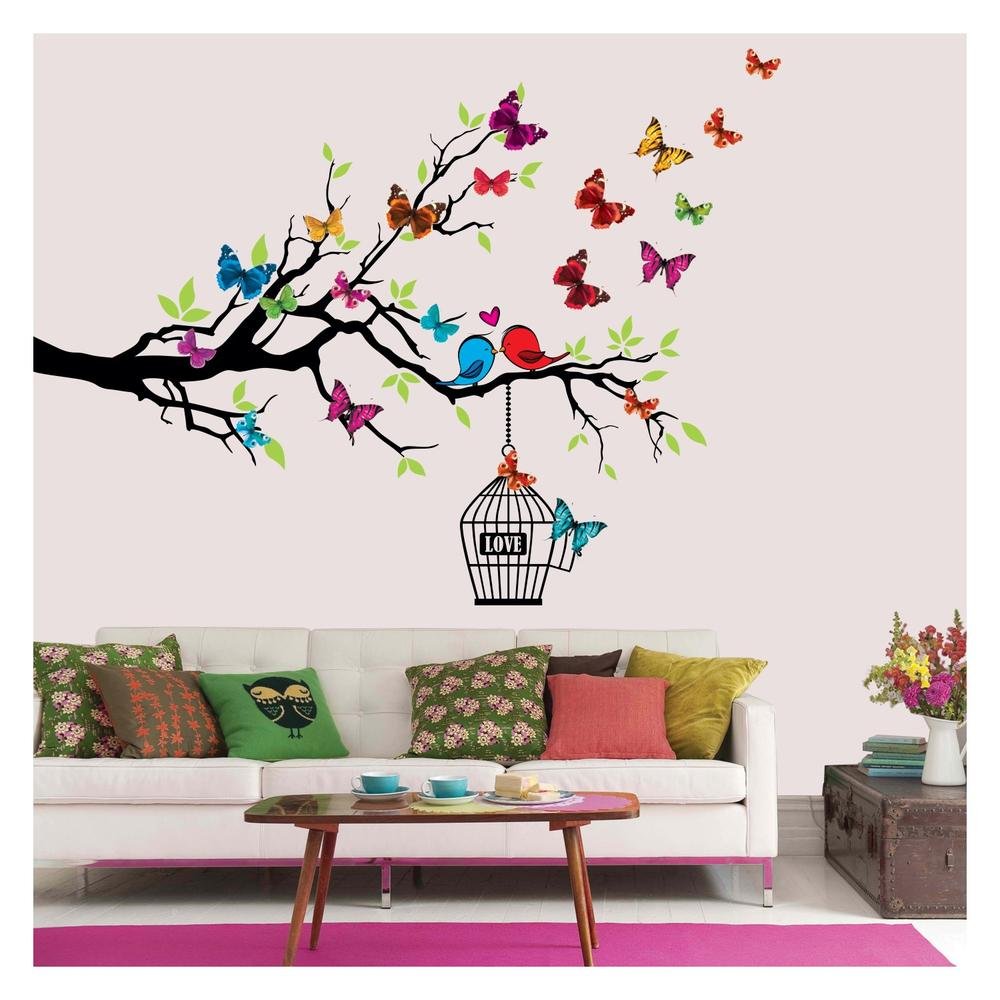  Artikel DP-1548 Aşık Kuşlar Çocuk Odası Duvar Sticker - 132x99 cm