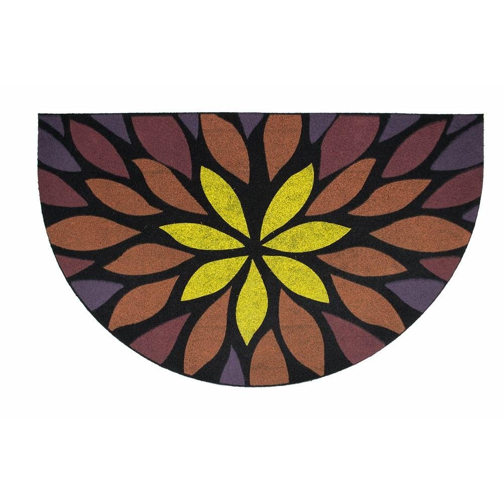  Giz Home Oscar Yıldız Çiçek Kapı Paspası (Renkli) - 40x65 cm