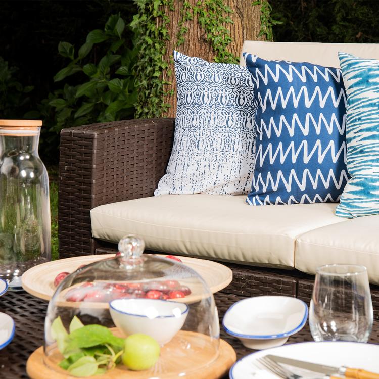  Siesta XL Monaco Lounge Bahçe Seti (3+1+1) - Kahverengi