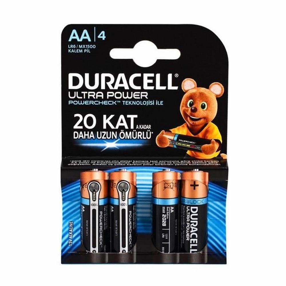  Duracell Ultra Power Kalem Pil 4'lü AA