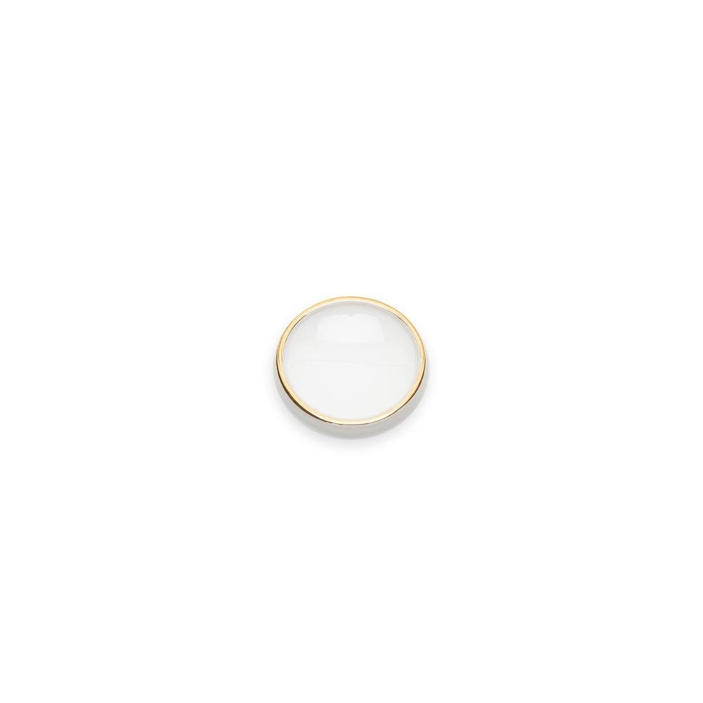  Esal Çemberli Ufo Hat Düğme Kulp - Beyaz/Altın