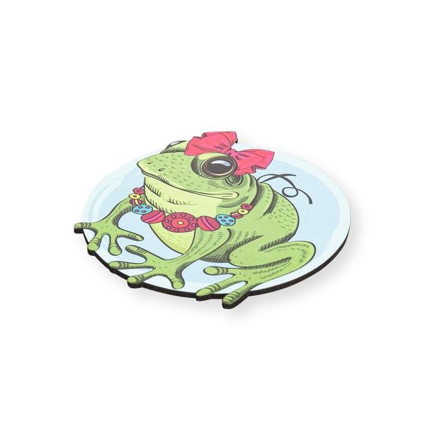  Myros Frog Ahşap Bardak Altlığı Magnet