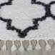  Koza Halı Marakesh Shaggy Halı - Beyaz / Antrasit - 80x150 cm