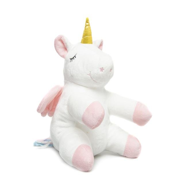  Selay Toys Kanatlı Unicorn Figürlü Yastık 30 cm- Beyaz