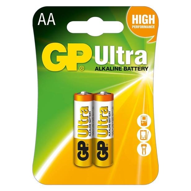  GP Batteries Ultra Alkalin LR6 / E91 / AA Boy Kalem Pil - 1.5 V 2'li Kart