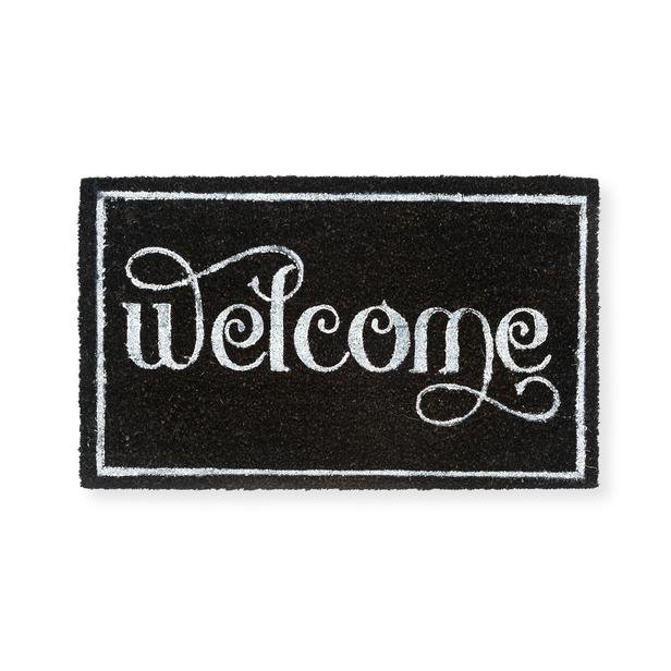  Giz Home Koko Hello Siyah Welcome Kapı Önü Paspası - 45x75 cm