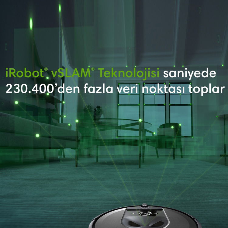  iRobot Roomba i7 Robot Süpürge - Gri
