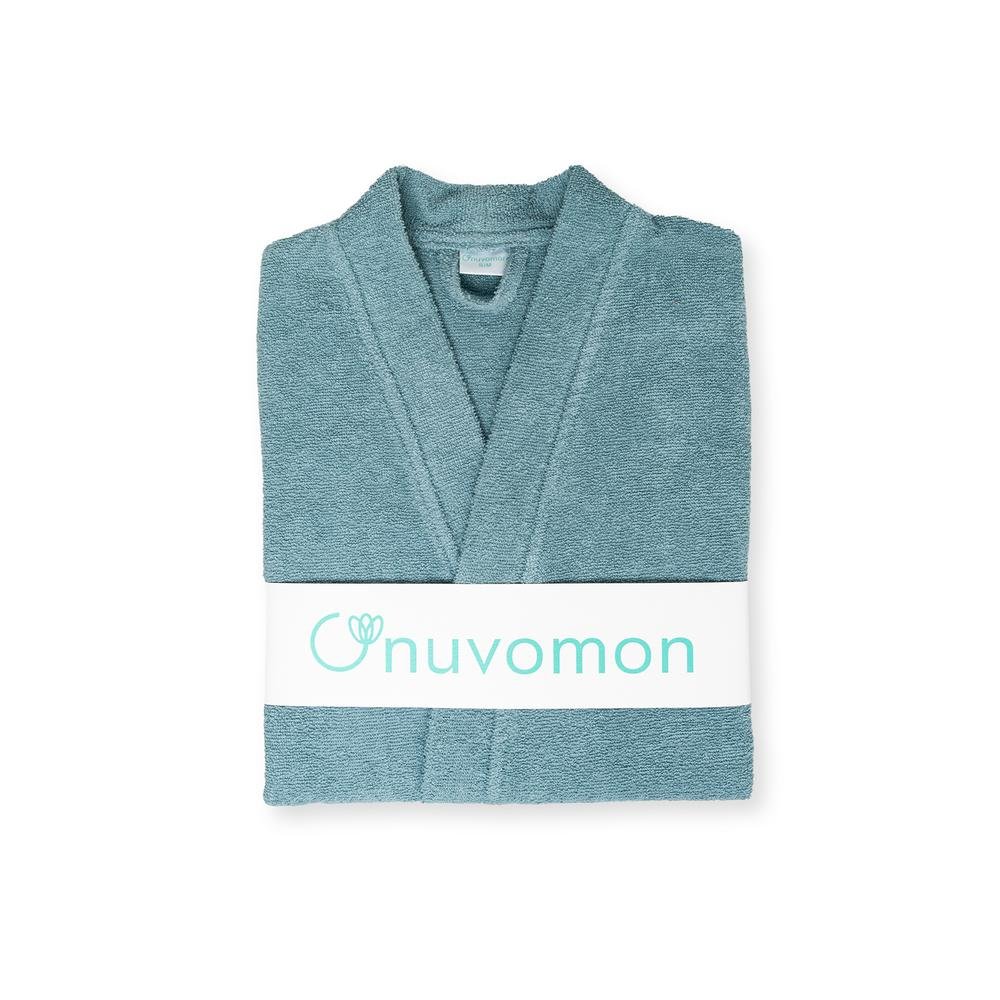  Nuvomon Plain Kadın Kimono Bornoz L/XL - Turkuaz