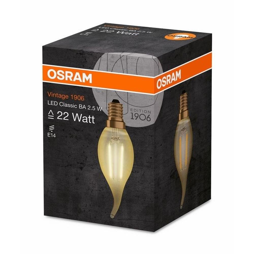  Osram C35 2,5W Vintage 1906 Led Cl Ba Fıl Gold 22 +Al1819+Al1833 Sarı Işık Ampul
