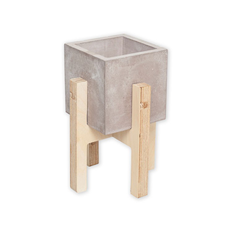  Womo Design Ahşap Ayaklı Beton Saksı