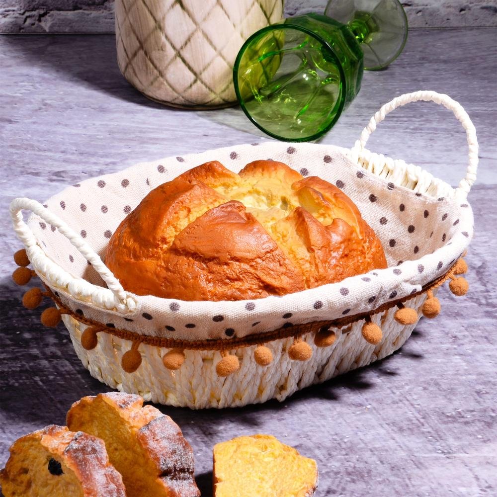  Kosova Hasır Oval Ekmek Sepeti - 30 cm