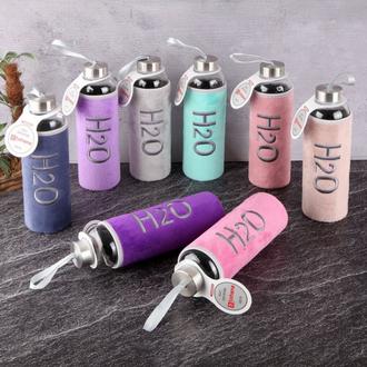 Tohana Peluşlu Cam Matara - Asorti - 600 ml
