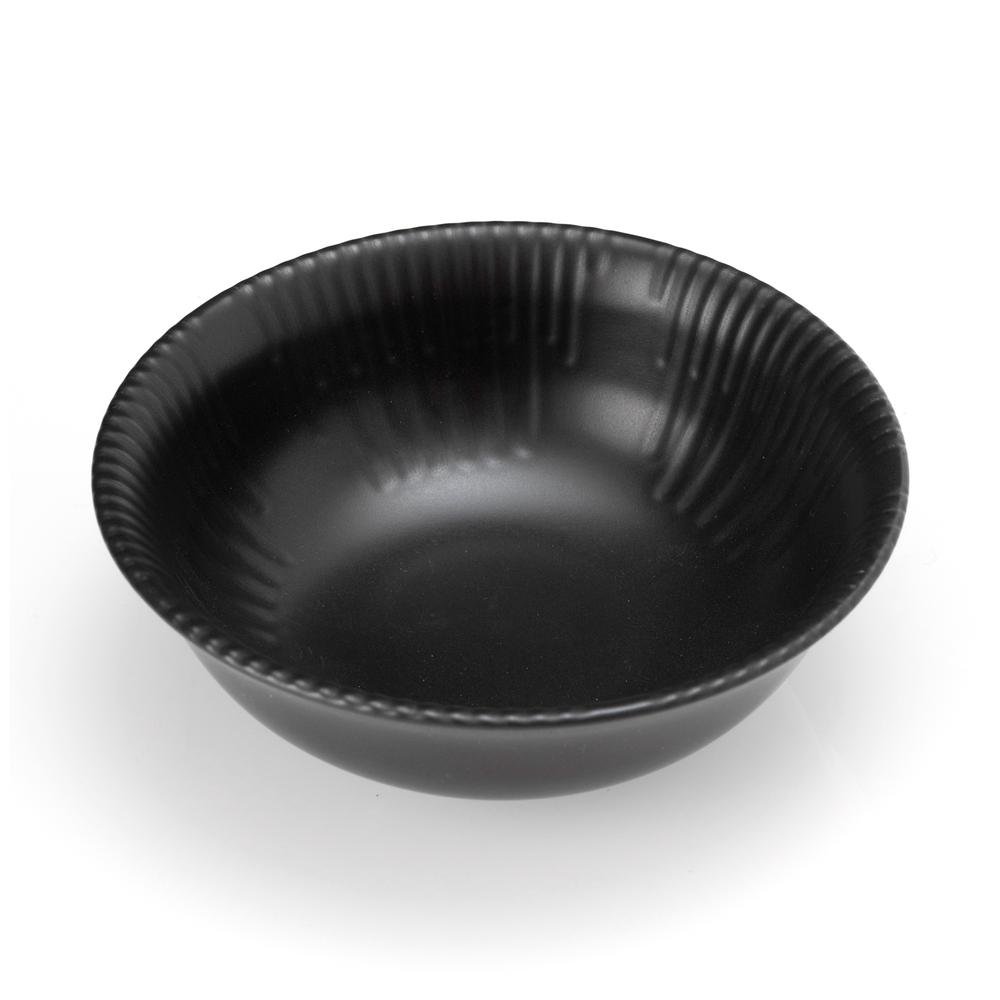  Tulu Porselen Çorba Kasesi - Mat Siyah - 14 cm
