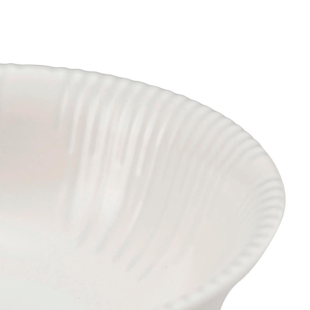  Tulu Porselen Çorba Kasesi - Mat Beyaz - 14 cm