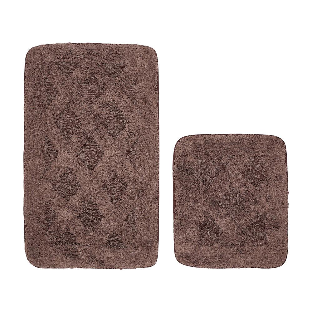  Alanur Home Labirent 2'li Tafting Klozet Takımı - Bordo