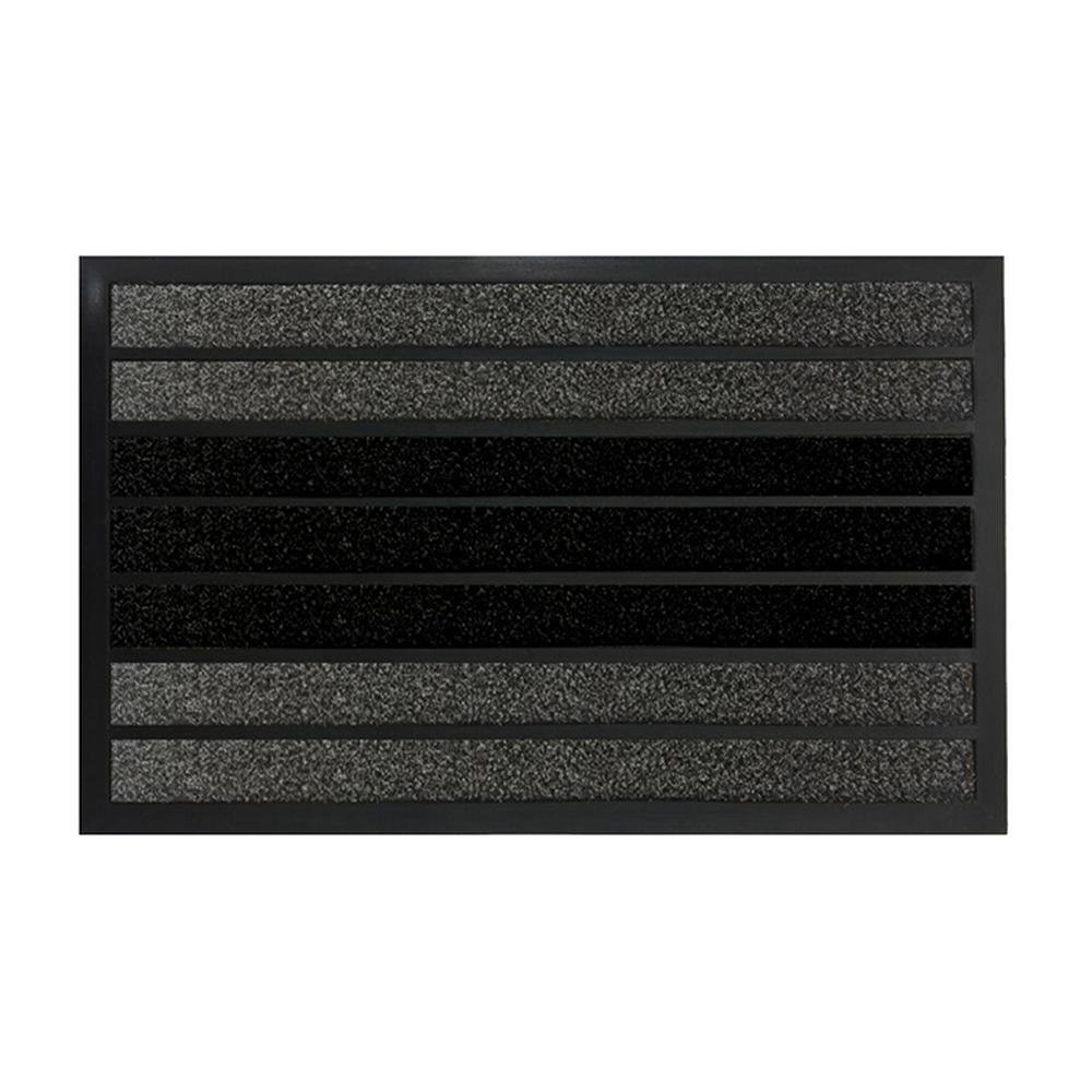  Giz Home Torino Kapı Önü Paspası Gri Siyah - 45X75 cm
