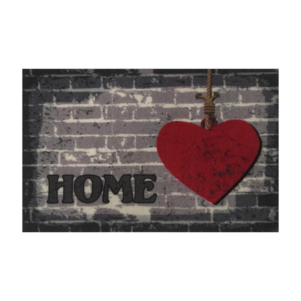  Giz Home Magic Kapı Önü Paspası Kalpli Taş Home - 40x60 cm