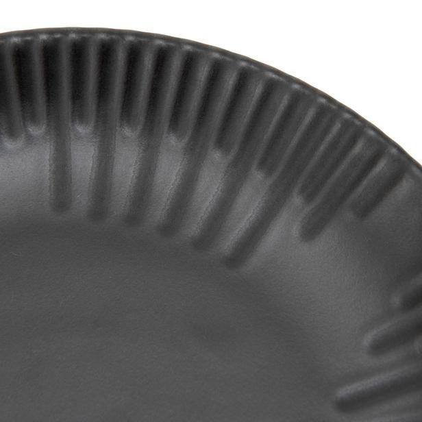  Tulu Porselen Tatlı Tabağı - Mat Siyah - 19 cm