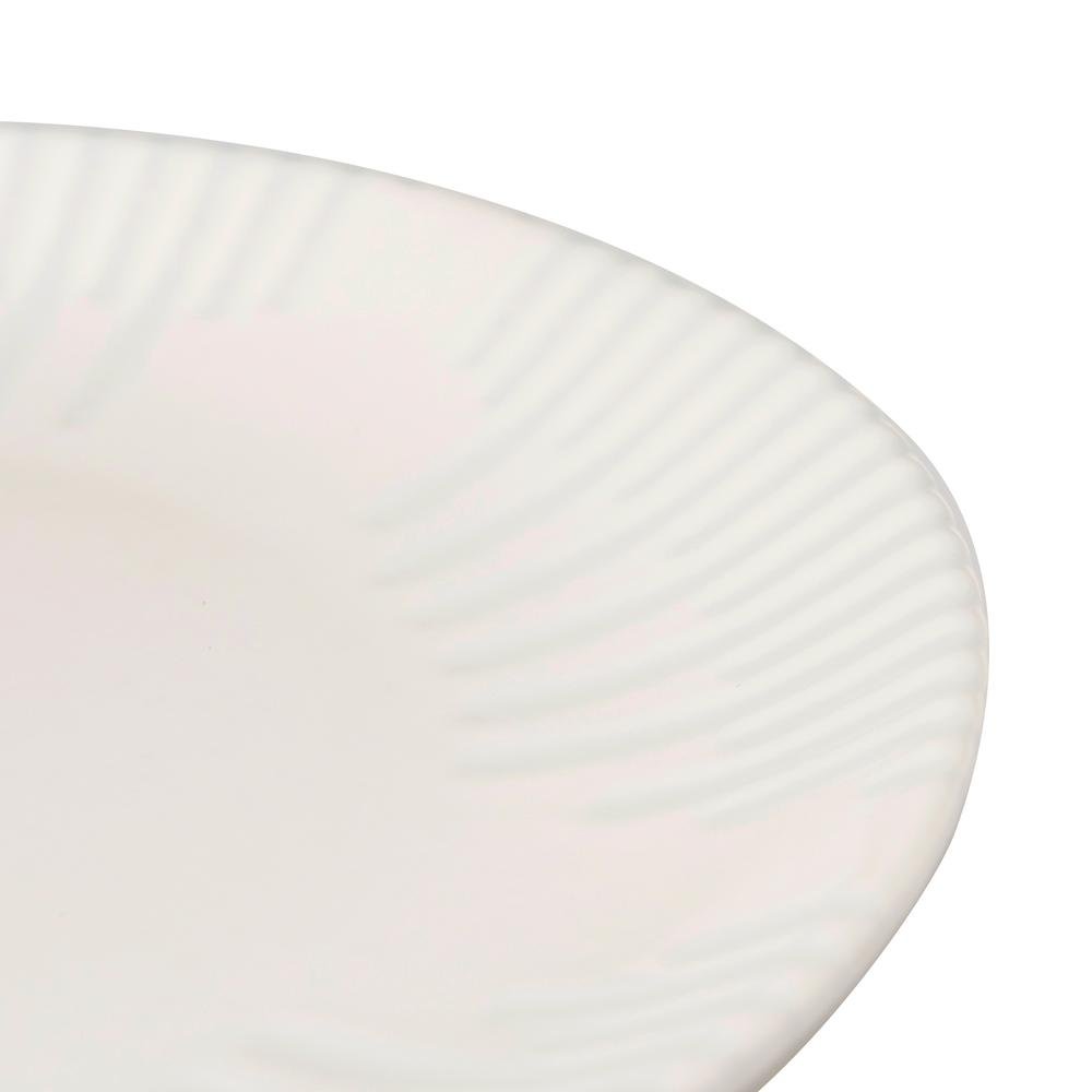  Tulu Porselen Tatlı Tabağı - Mat Beyaz - 19 cm